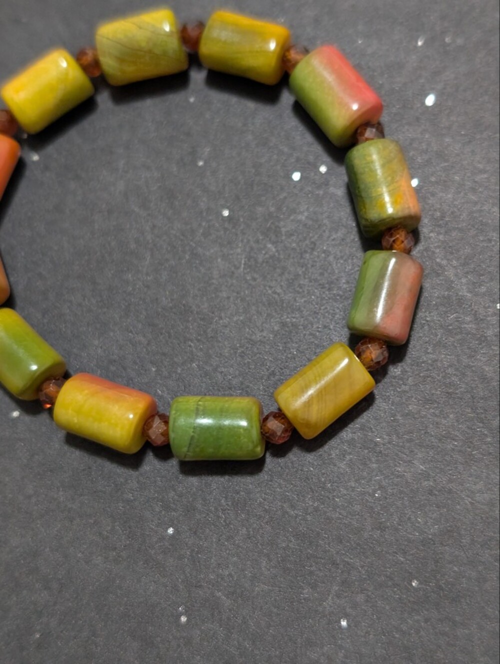 Agate/Garnet Bracelet - Picture 8 of 8